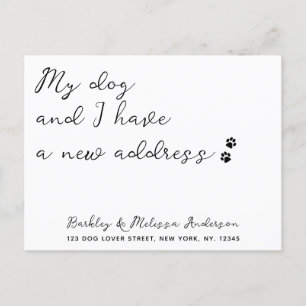 Carte Postale Faire-part Nous avons déménagé Nouvelle Adresse Chien qui dém