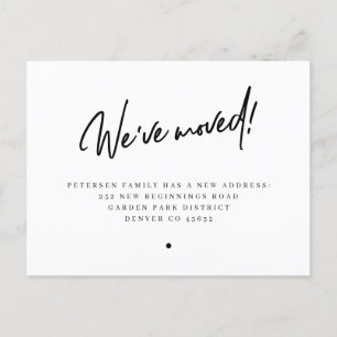 Carte Postale Faire-part Nous avons déménagé nouvelle adresse de la famille