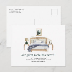 Carte Postale Faire-part Nous avons déplacé Boho Chic Nouvelle Adresse Dépl