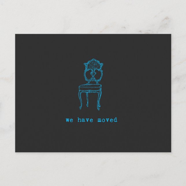 Carte Postale Faire-part Nous Avons Déplacé Chalkboard Couleur (Devant)