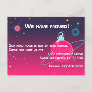 Carte Postale Faire-part Nous avons déplacé de mignons astronautes dans l'i
