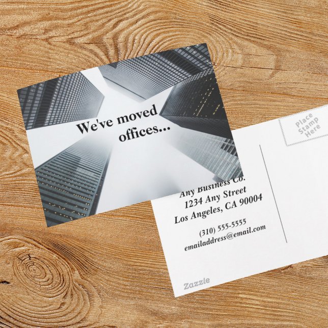 Carte Postale Faire-part Nous avons déplacé des bureaux Changement d'adress (Créateur téléchargé)