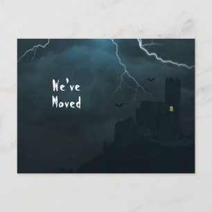 Carte Postale Faire-part Nous avons déplacé Funny Éffrayant New Home Dark C