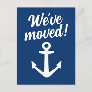 Carte Postale Faire-part Nous avons déplacé l'ancre nautique en mouvement f