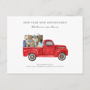 Carte Postale Faire-part Nous avons déplacé le changement d'adresse Camion 