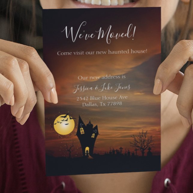 Carte Postale Faire-part Nous avons déplacé un nouvel avis d'adresse Déplac (Créateur téléchargé)