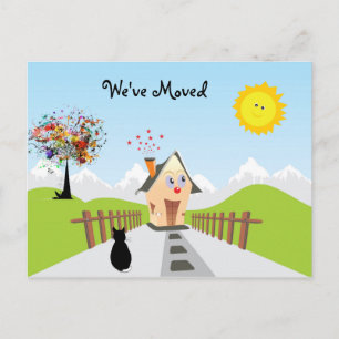 Carte Postale Faire-part Nous avons déplacé une nouvelle adresse à domicile