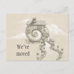 Carte Postale Faire-part Nous avons déplacé une nouvelle adresse escargot m
