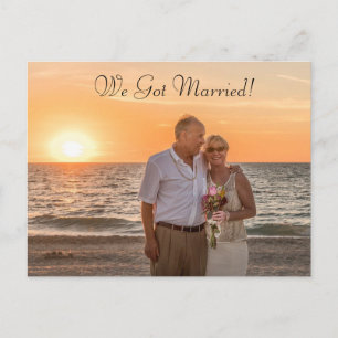 Carte Postale Faire-part Nous avons obtenu des" annonces mariées de mariage