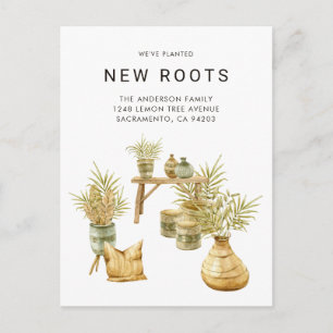 Carte Postale Faire-part Nous avons planté de nouvelles racines Aquarelle M