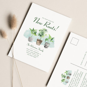Carte Postale Faire-part Nous avons planté de nouvelles racines Nouvelle ad