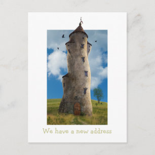 Carte Postale Faire-part Nous avons une nouvelle adresse Funny Family Tow