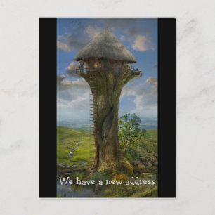 Carte Postale Faire-part Nous avons une nouvelle adresse   Treehouse