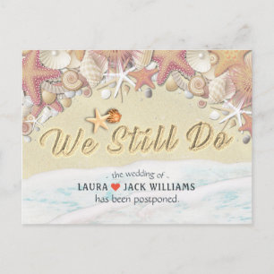 Carte Postale Faire-part Nous Continuons À Faire Mariage Postpontage Sable 