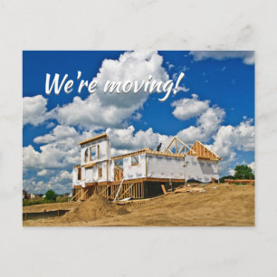 Carte Postale Faire-part Nous déménageons dans une nouvelle maison ! Famill