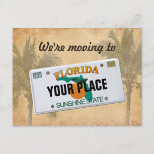 Carte Postale Faire-part Nous déménageons en Floride