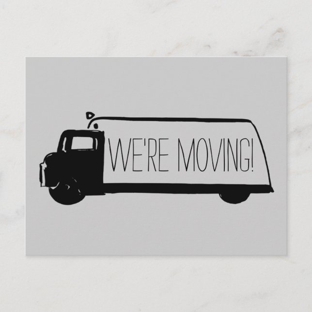 Carte Postale Faire-part Nous déménageons Retro Moving Van (Devant)