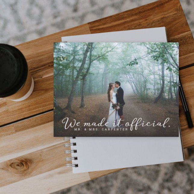 Carte Postale Faire-part Nous l'avons fait photo Mariage officielle (Créateur téléchargé)
