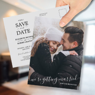 Carte Postale Faire-part Nous nous marions Photo Mariage Enregistrer la dat
