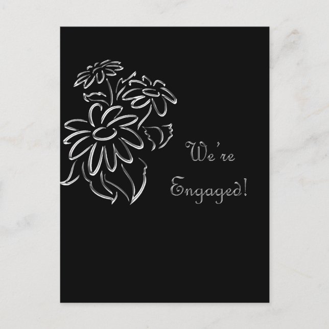 Carte Postale Faire-part nous sommes engagés (Devant)