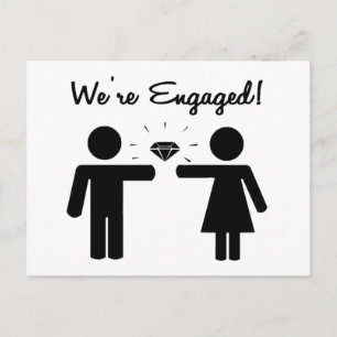 Carte Postale Faire-part Nous sommes fiancés