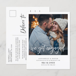 Carte Postale Faire-part Nous sommes fiancés Photo moderne 