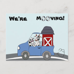 Carte Postale Faire-part Nous sommes Moving Cow Postcard