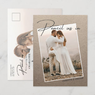 Carte Postale Faire-part Nous vous inscrivons sur notre calendrier Photo de