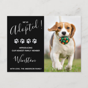 Carte Postale Faire-part Nouveau animal de compagnie que nous avons adopté