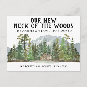 Carte Postale Faire-part Nouveau cou de la forêt de la Maison de montagne d