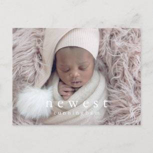 Carte Postale Faire-part Nouveau membre de la famille Moderne naissance de 