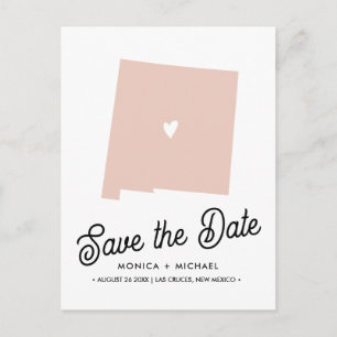 Carte Postale Faire-part NOUVEAU MEXIQUE Etat Destination Mariage N'IMPORTE