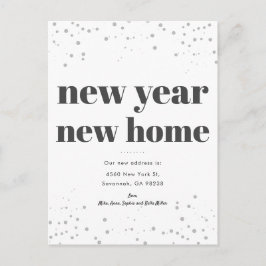 Carte Postale Faire-part Nouvel An Nouvelle Maison Déménagement Moderne