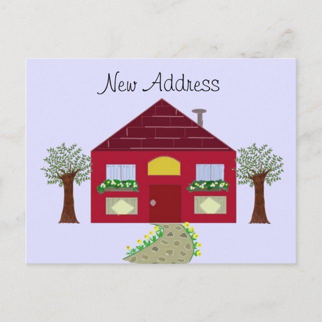 Carte Postale Faire-part Nouvelle Adresse (Devant)