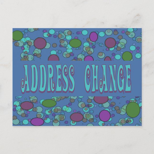 Carte Postale Faire-part nouvelle adresse bleue (Devant)