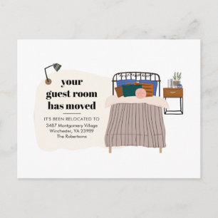 Carte Postale Faire-part  Nouvelle Adresse Boho Guest Chambre Décor Déplace