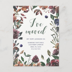 Carte Postale Faire-part nouvelle adresse botanique épicée