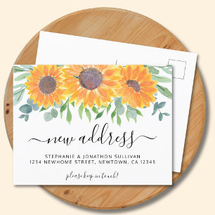 Carte Postale Faire-part Nouvelle adresse de tournesol déménagement