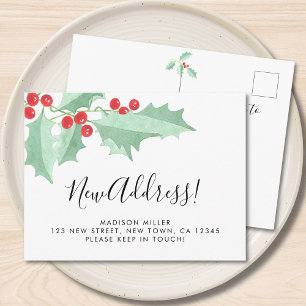 Carte Postale Faire-part Nouvelle Adresse Déménagement de Noël