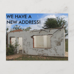 Carte Postale Faire-part Nouvelle Adresse Drôle Nous Avons Déménagé