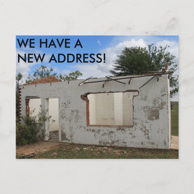 Carte Postale Faire-part Nouvelle Adresse Drôle Nous Avons Déménagé (Devant)
