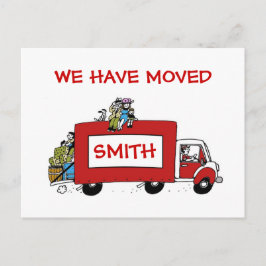 Carte Postale Faire-part Nouvelle adresse que nous avons déplacée 2 GARÇONS