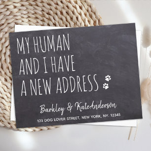Carte Postale Faire-part Nouvelle Adresse Rustique pour Chien en Déménageme