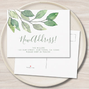 Carte Postale Faire-part Nouvelle Adresse Verdure