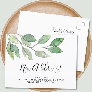 Carte Postale Faire-part Nouvelle Adresse Verdure