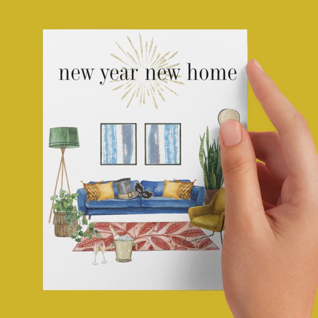 Carte Postale Faire-part Nouvelle année, nouvelle maison, annonce de déména (Créateur téléchargé)