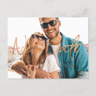 Carte Postale Faire-part Nouvelle date Changement mariage des plans report