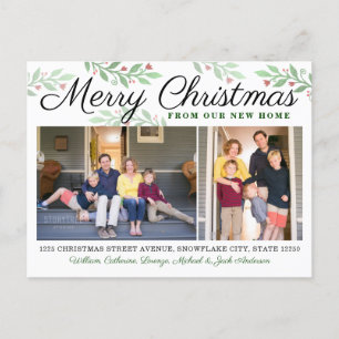 Carte Postale Faire-part Nouvelle maison Joyeux Noël 2 Vacances photo Démén