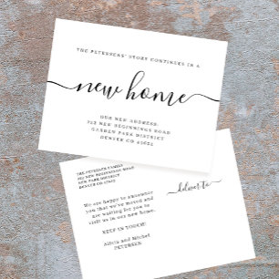 Carte Postale Faire-part Nouvelle maison moderne minimaliste déménagement