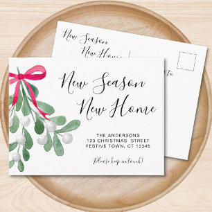 Carte Postale Faire-part Nouvelle maison Noël vacances déménagement